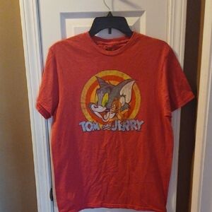 Vibrant Red Cartoon Graphic Tee